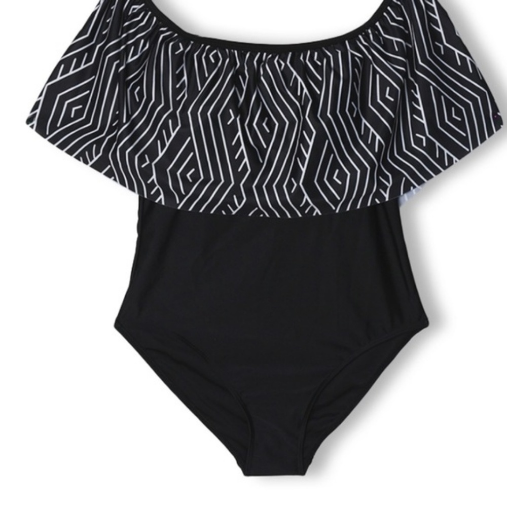 Ruffled Off-Shoulder One-Piece Swimsuit - Picture 3 of 4
